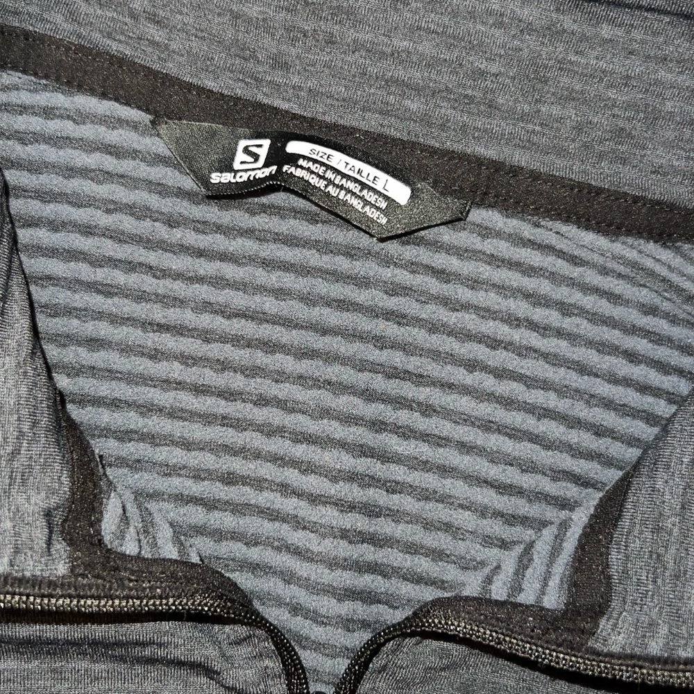 Salomon Ribbed Outline Half Zip Pullover - Dark Blue - Picture 7 of 7